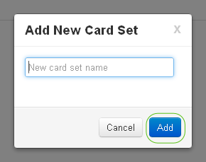 Adding new flashcard set - step 3