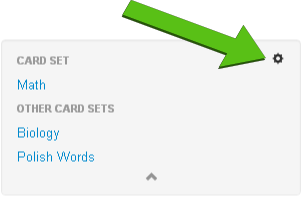 Renaming or removing flashcard set - step 1