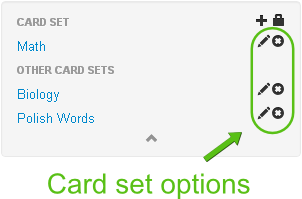 Renaming or removing flashcard set - step 2